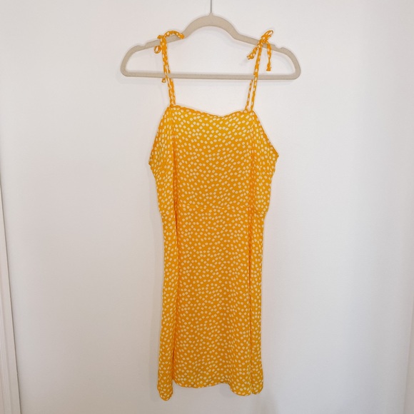 Yellow White Flower Dress | Sundress - Picture 4 of 9